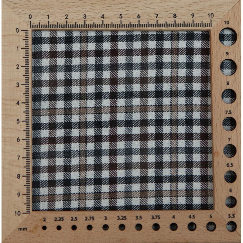 Douglas - Coton gratté organique vichy écru beige et marron