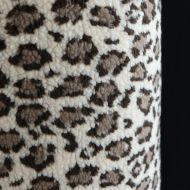 Teddy Sherpa bouclé fond beige clair motif graou