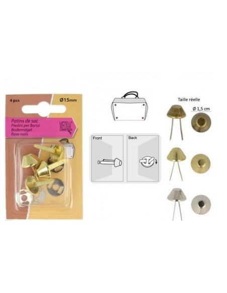 Patins de sac bronze argent doré