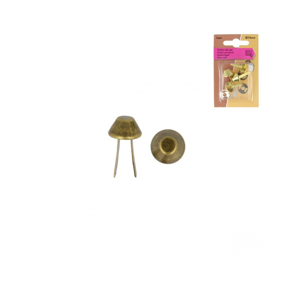 Patins de sac bronze argent doré