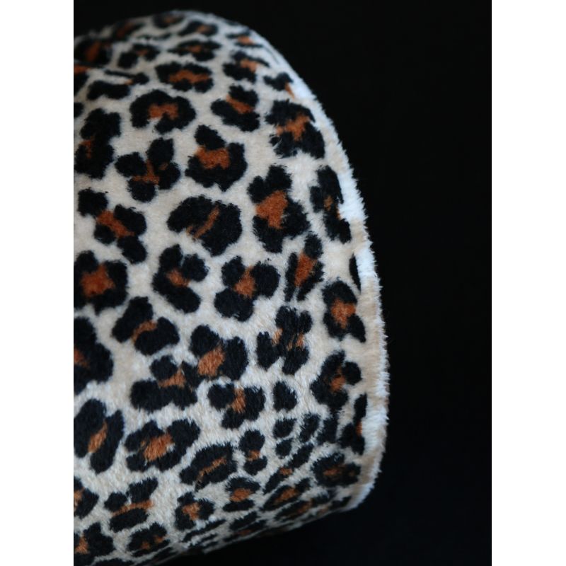 Graou - Polaire double face motif leopard sur fond beige