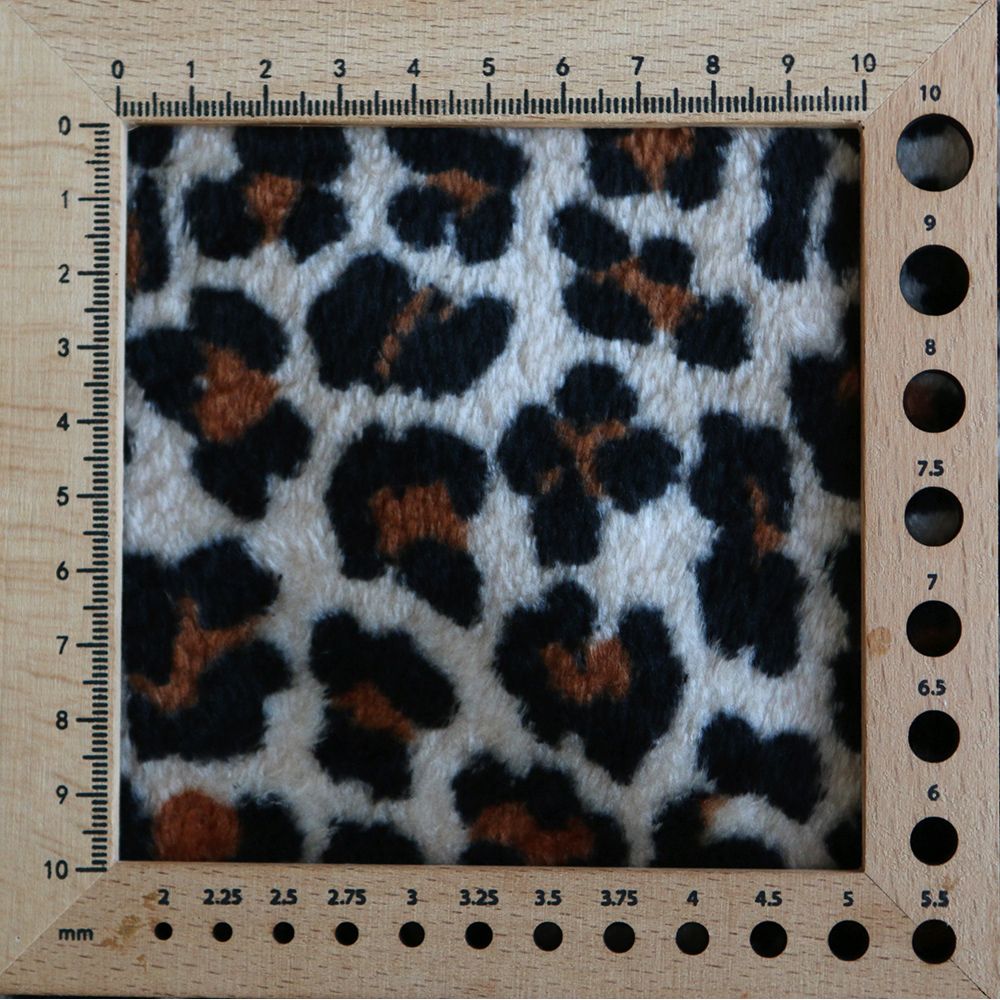 Graou - Polaire double face motif leopard sur fond beige