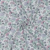 Double gaze de coton fleuri coloris pastel