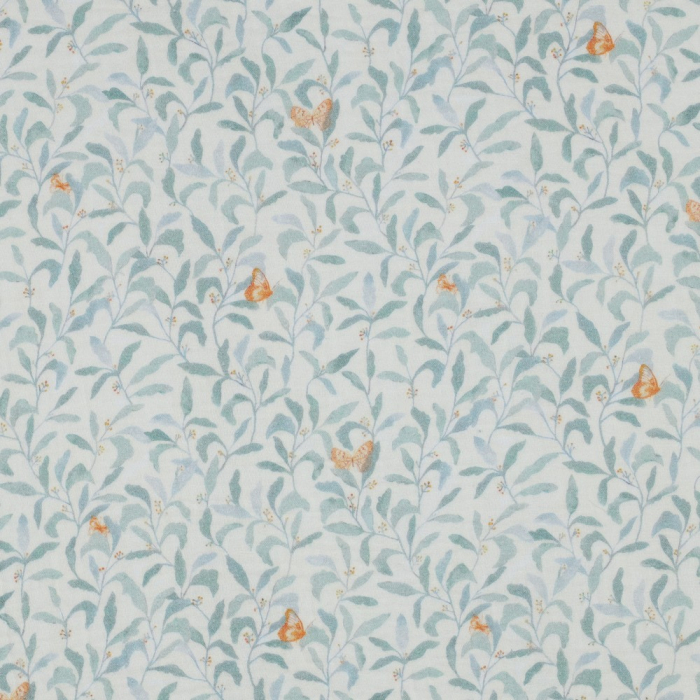 Double gaze de coton branchages et papillons discrets