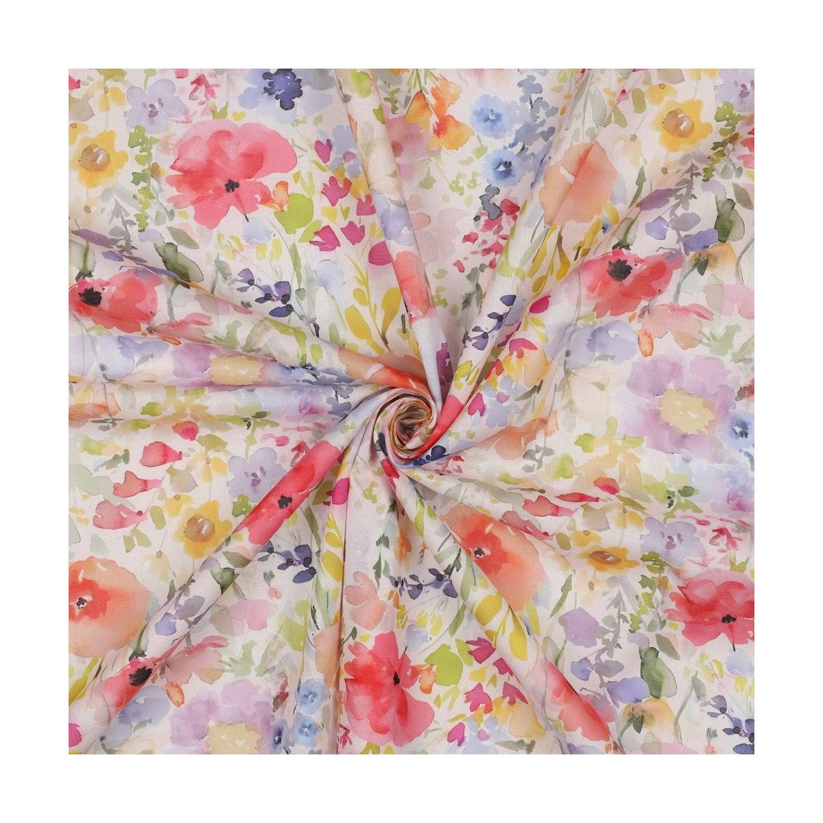 Millie - Batiste de coton douce à imprimé fleuri aquarelle Millie - Batiste de coton douce à imprimé fleuri aquarelle