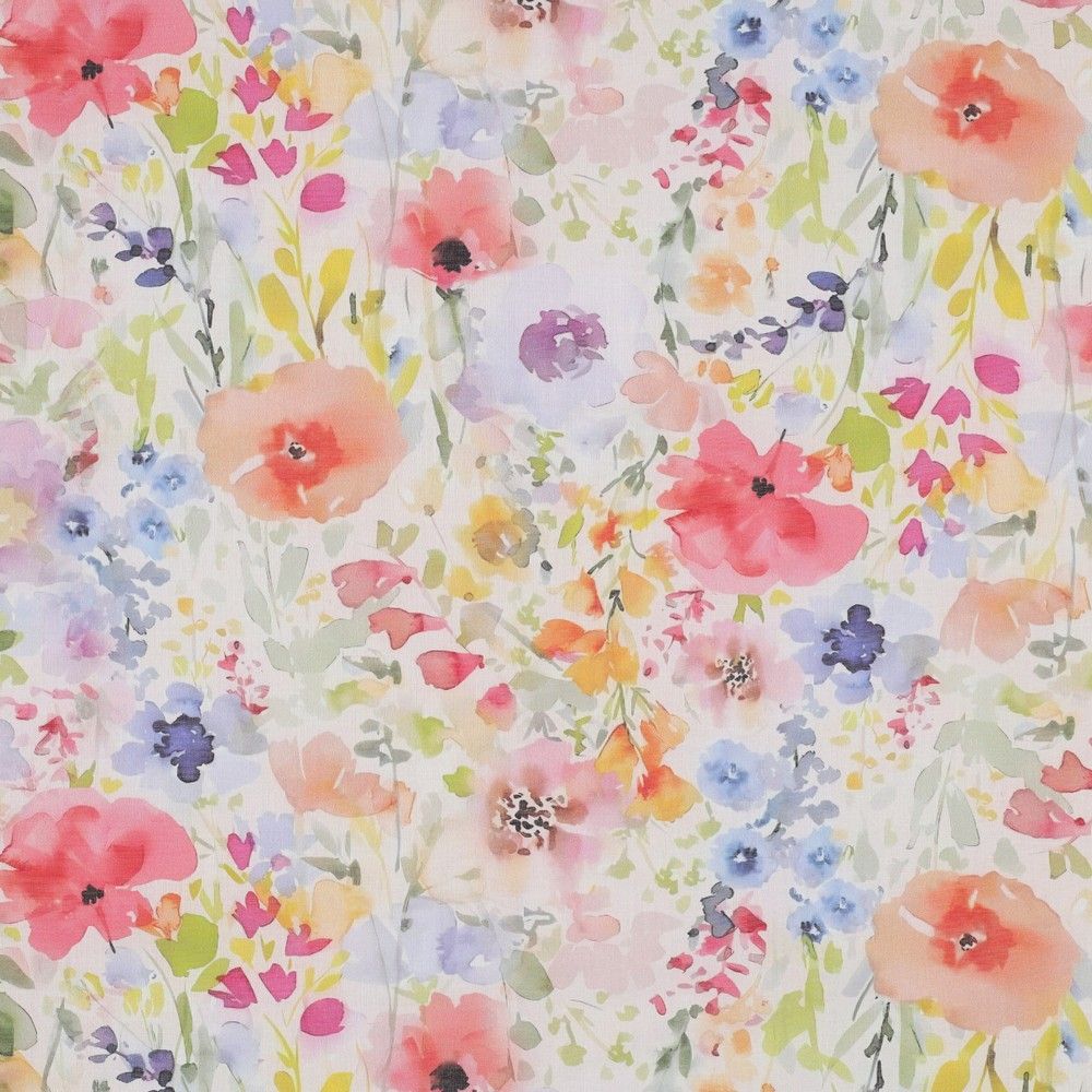 Millie - Batiste de coton douce à imprimé fleuri aquarelle Millie - Batiste de coton douce à imprimé fleuri aquarelle