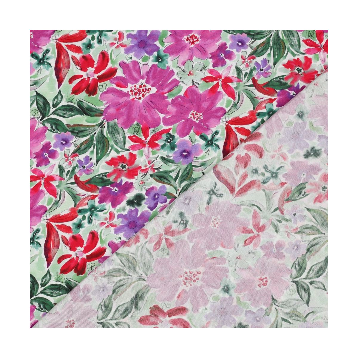 Joy - Viscose Ecovero imprimé fleuri purple Joy - Viscose Ecovero imprimé fleuri purple