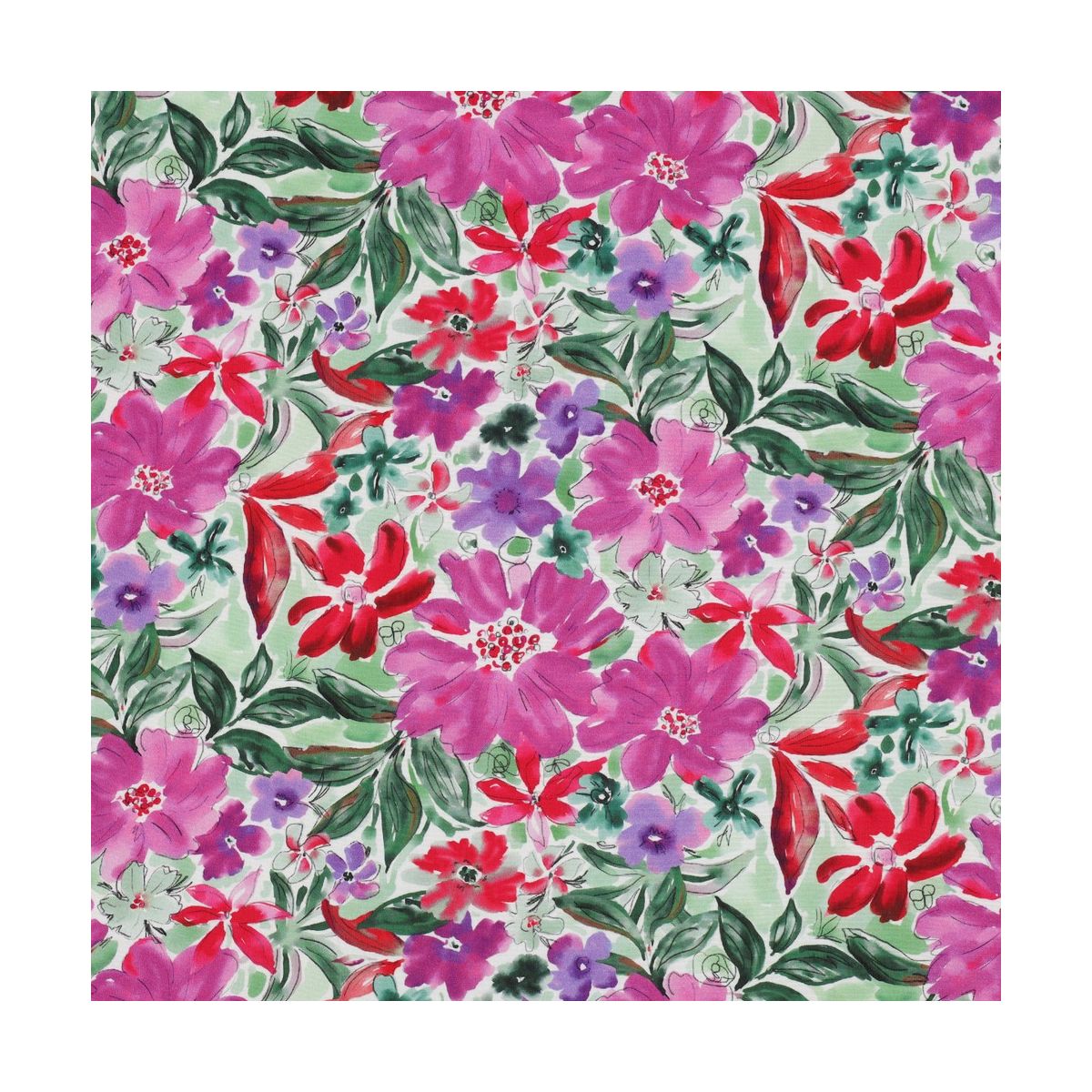 Joy - Viscose Ecovero imprimé fleuri purple Joy - Viscose Ecovero imprimé fleuri purple