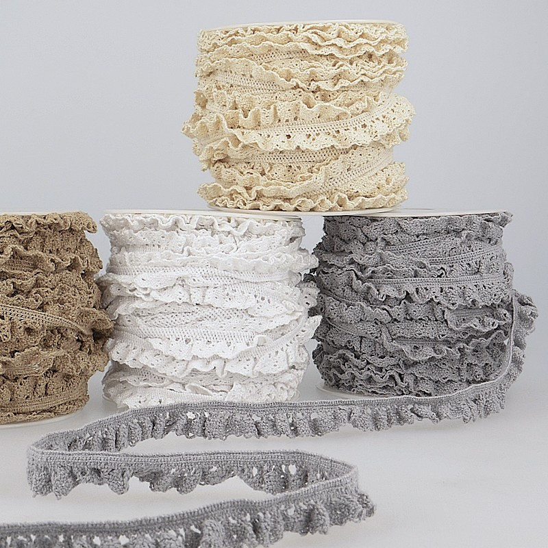 Galon coton crocheté élastique  15mm x 1m