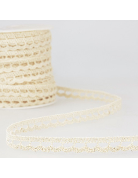 Galon coton crochet 15mm x 1M Coloris au choix