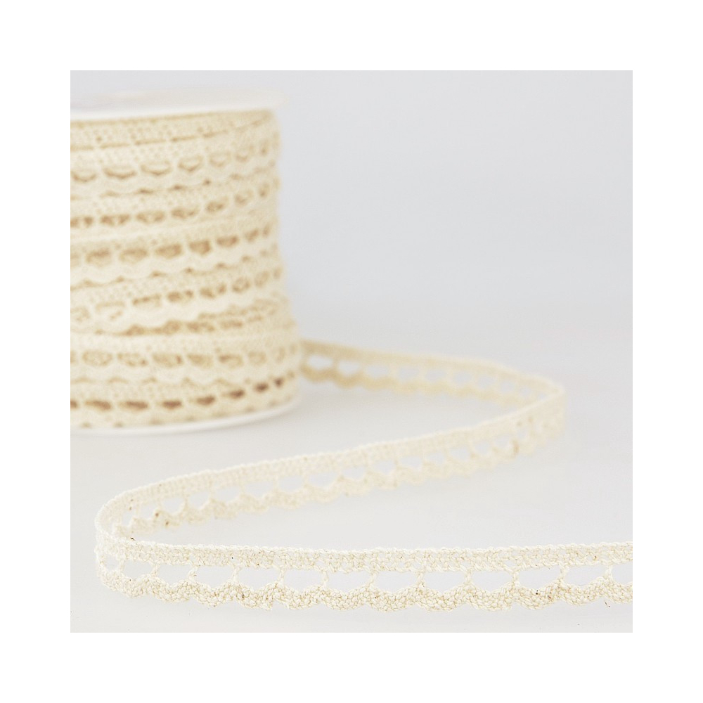 Galon coton crochet 15mm x 1M Coloris au choix