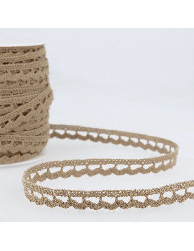 Galon coton crochet 15mm x 1M Coloris au choix