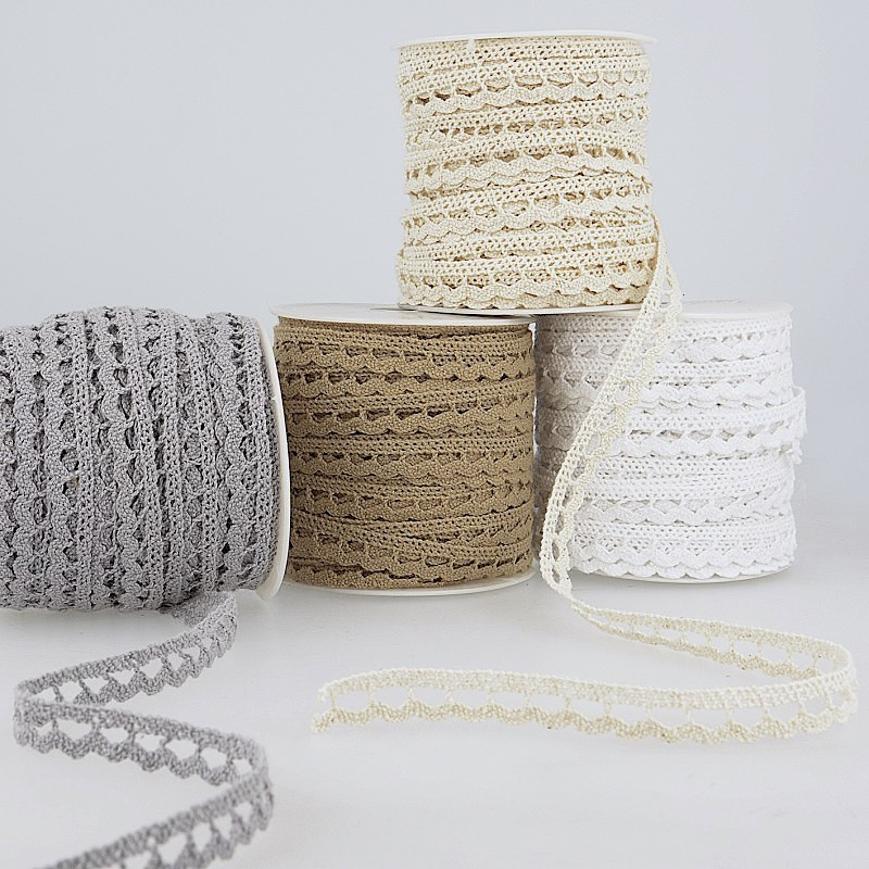 Galon coton crochet 15mm x 1M Coloris au choix