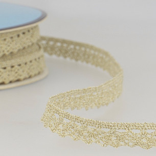 Galon dentelle métallisée 100% coton 10mm x1M 2