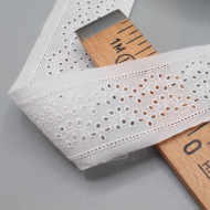 Galon coton broderie entredeux anglaise brodé 57mm x 1m