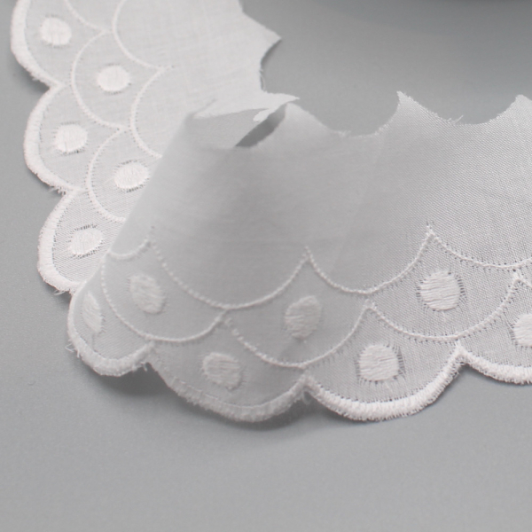 Galon coton broderie anglaise brodé 45mm x 1m Galon coton broderie anglaise brodé 45mm x 1m