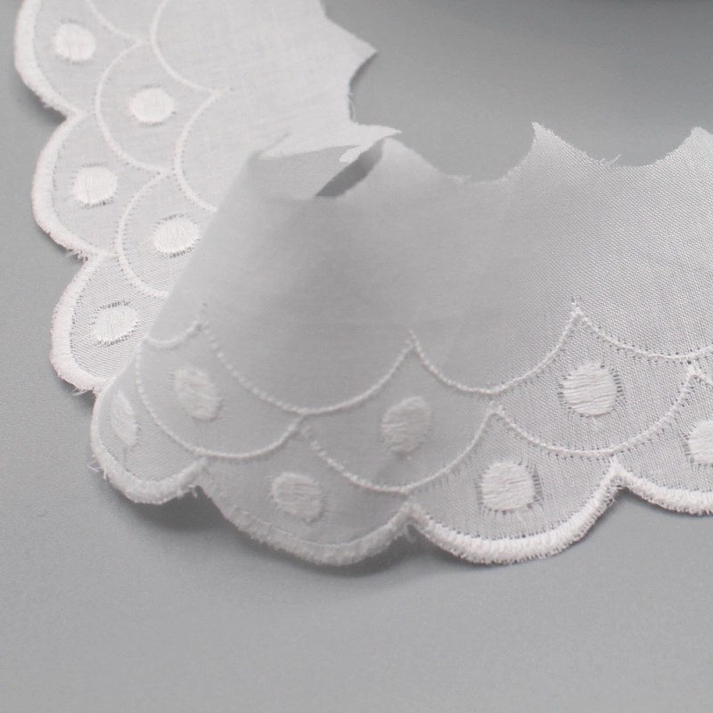 Galon coton broderie anglaise brodé 45mm x 1m