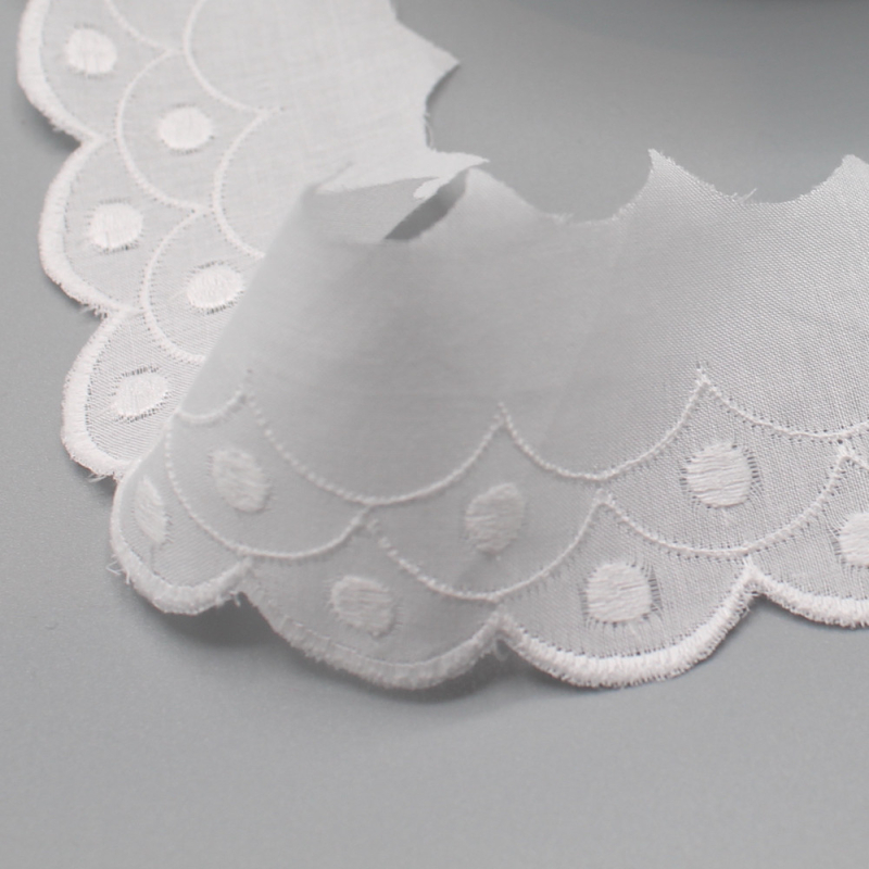 Galon coton broderie anglaise brodé 45mm x 1m