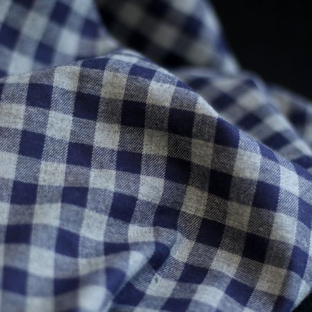 copy of Charles - Coton gratté organique vichy écru et gris