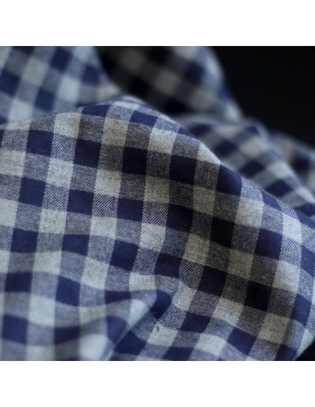 copy of Charles - Coton gratté organique vichy écru et gris