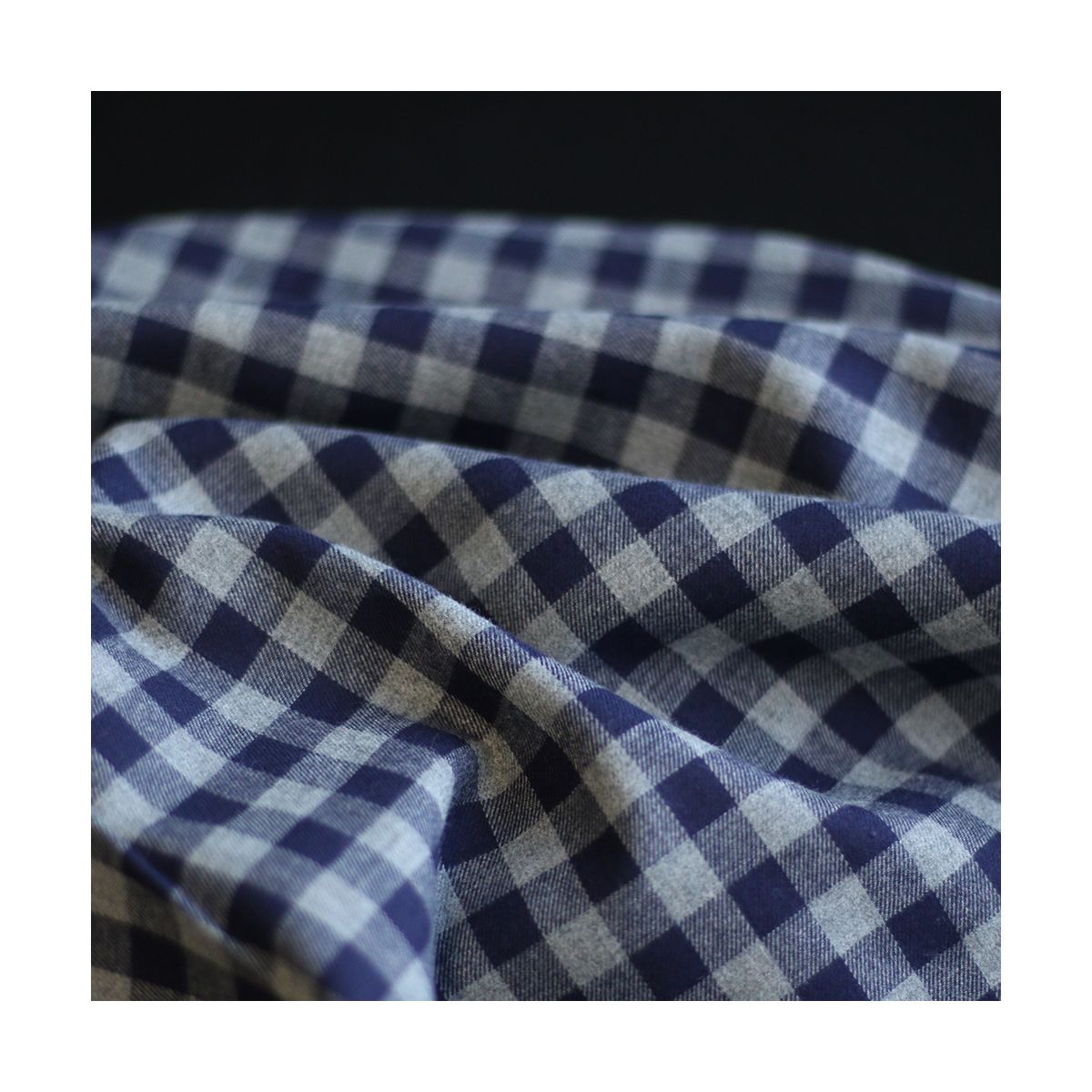 copy of Charles - Coton gratté organique vichy écru et gris