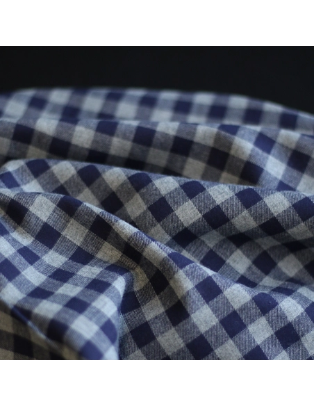 copy of Charles - Coton gratté organique vichy écru et gris