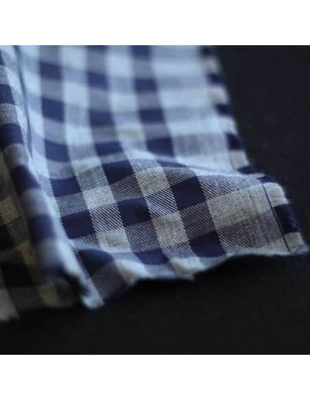 copy of Charles - Coton gratté organique vichy écru et gris