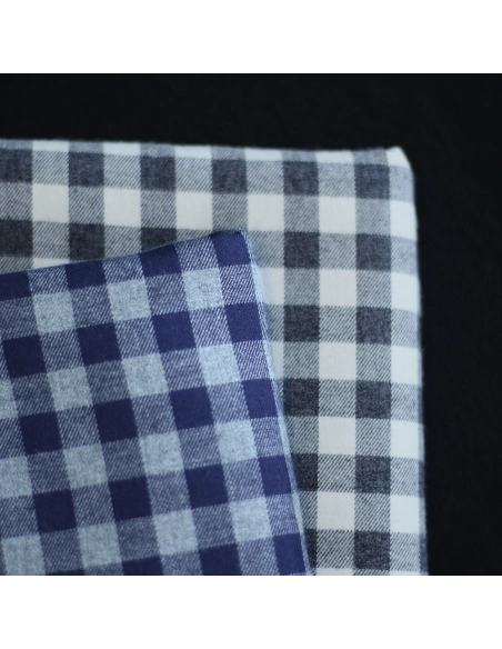 copy of Charles - Coton gratté organique vichy écru et gris