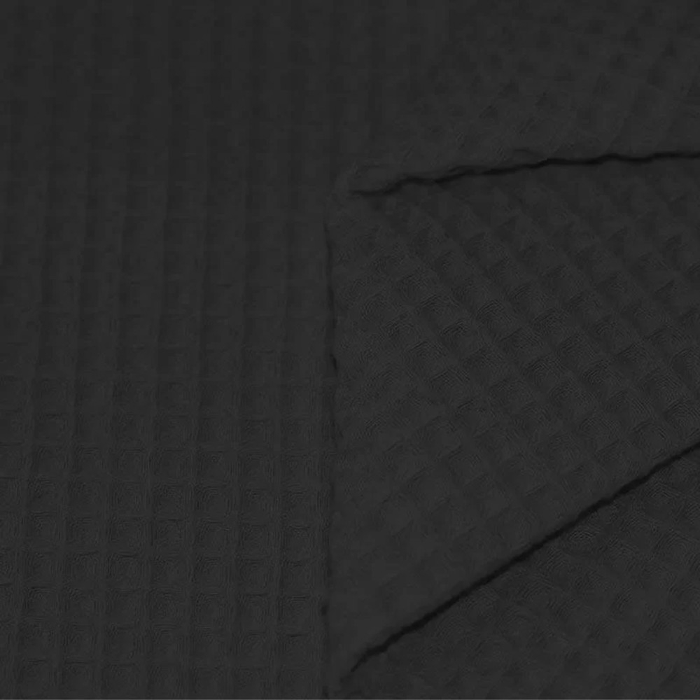 Coton nid d'abeille coloris NOIR