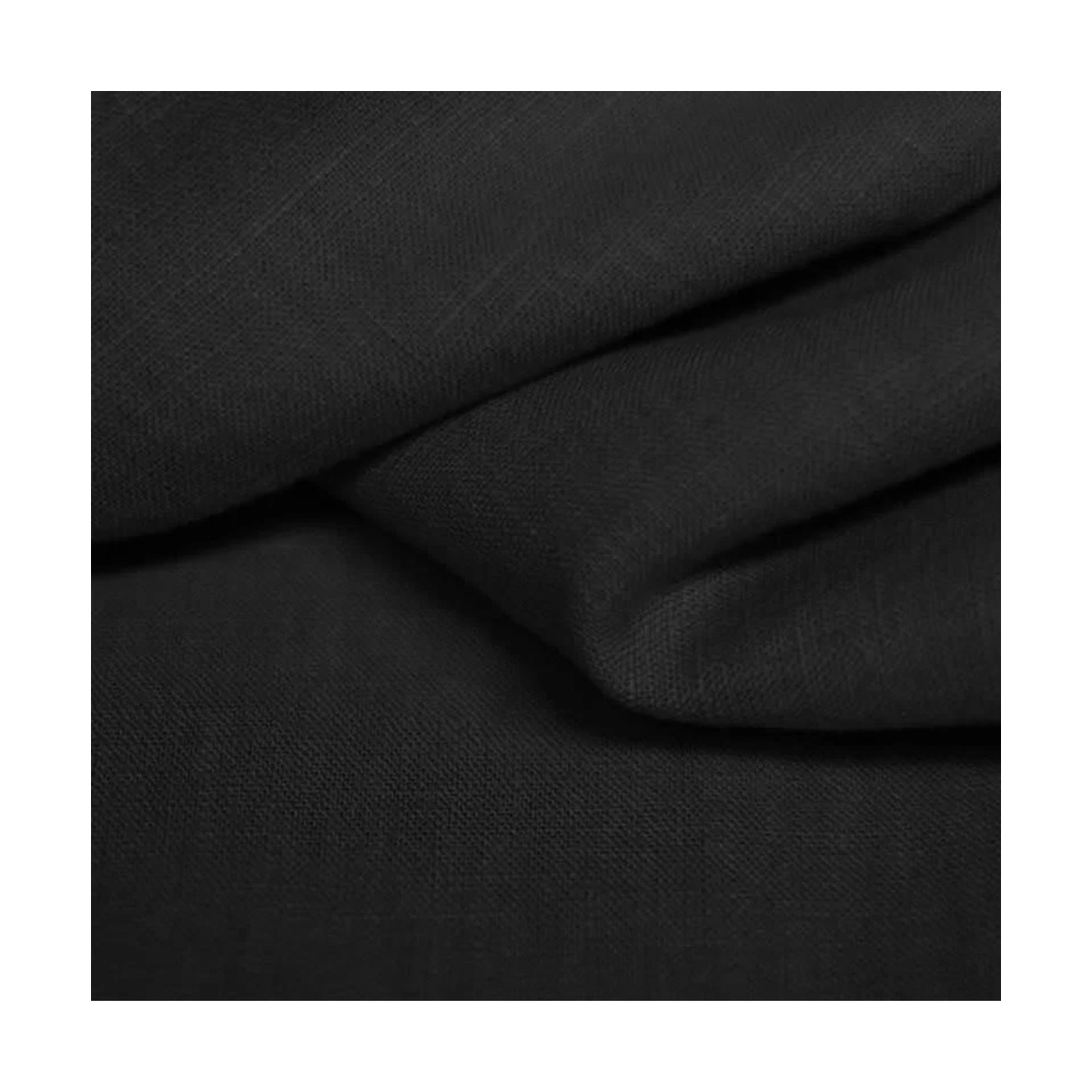 Lin lavé coloris noir Lin lavé coloris noir