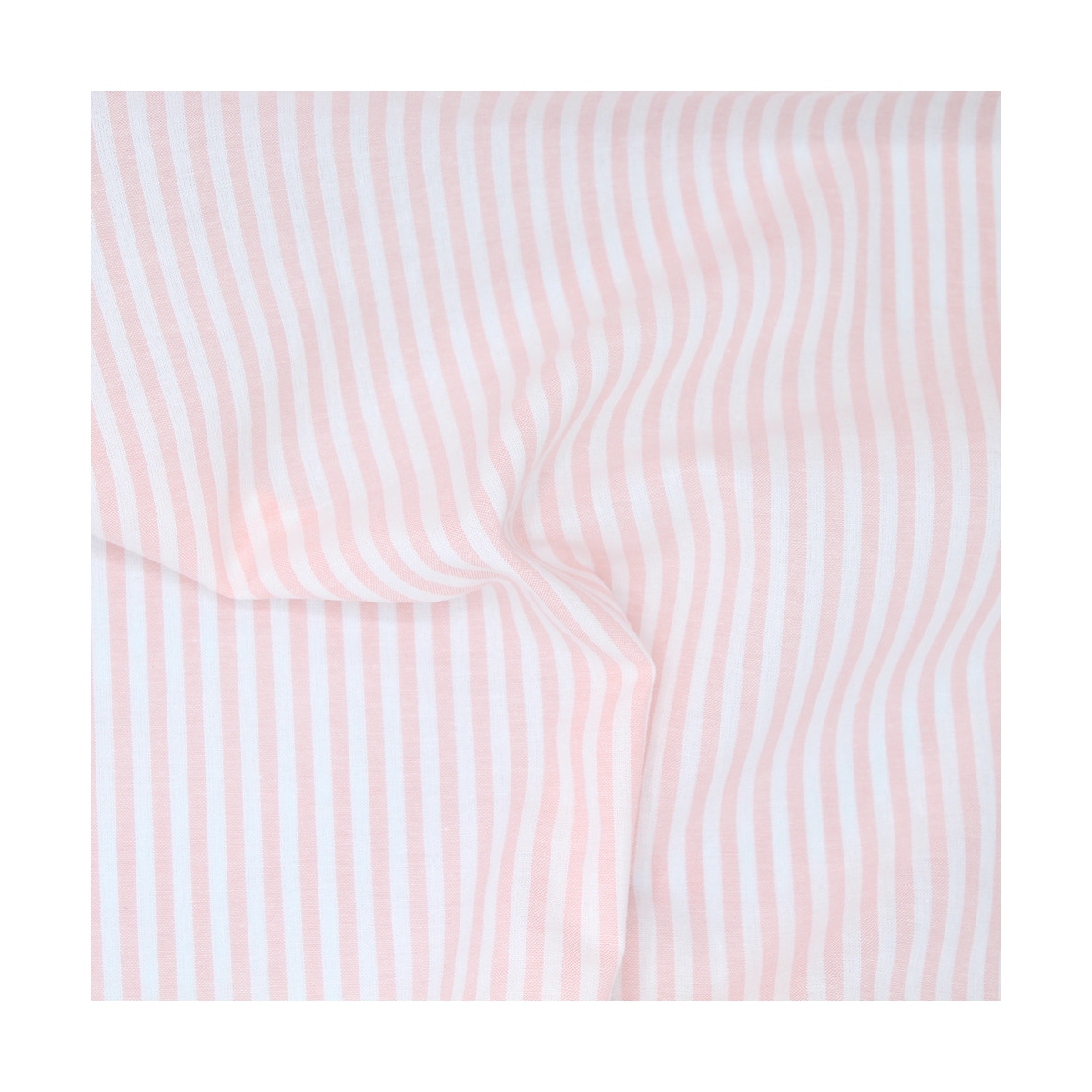 Coton gaufré à rayures coloris rose nude Qualité Oeko-tex - 2 Coton gaufré à rayures coloris rose nude Qualité Oeko-tex - 2