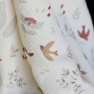 Eliza - Double gaze de coton fond écru