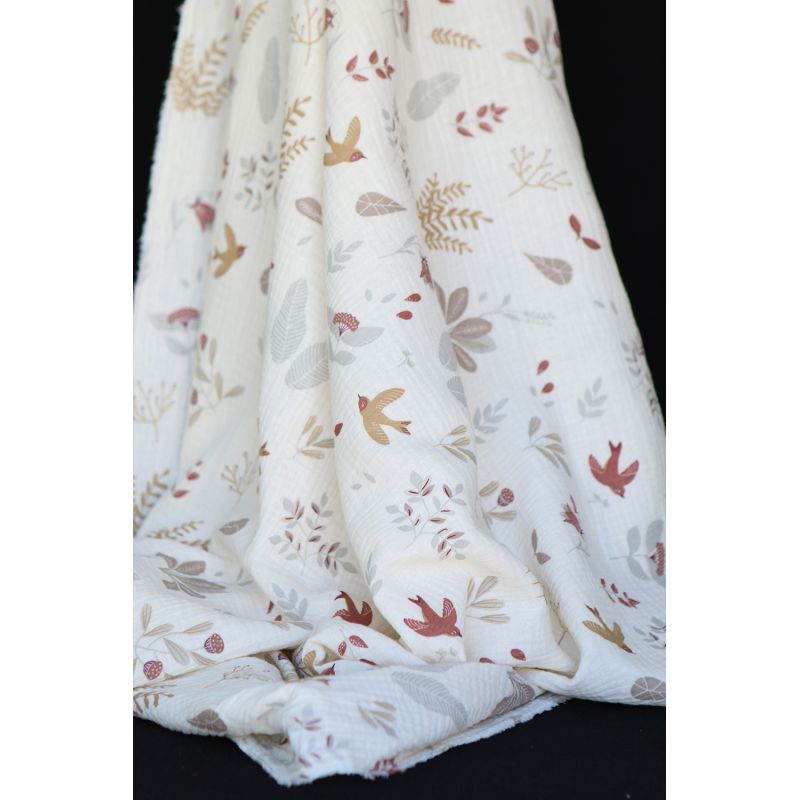 Eliza - Double gaze de coton fond écru