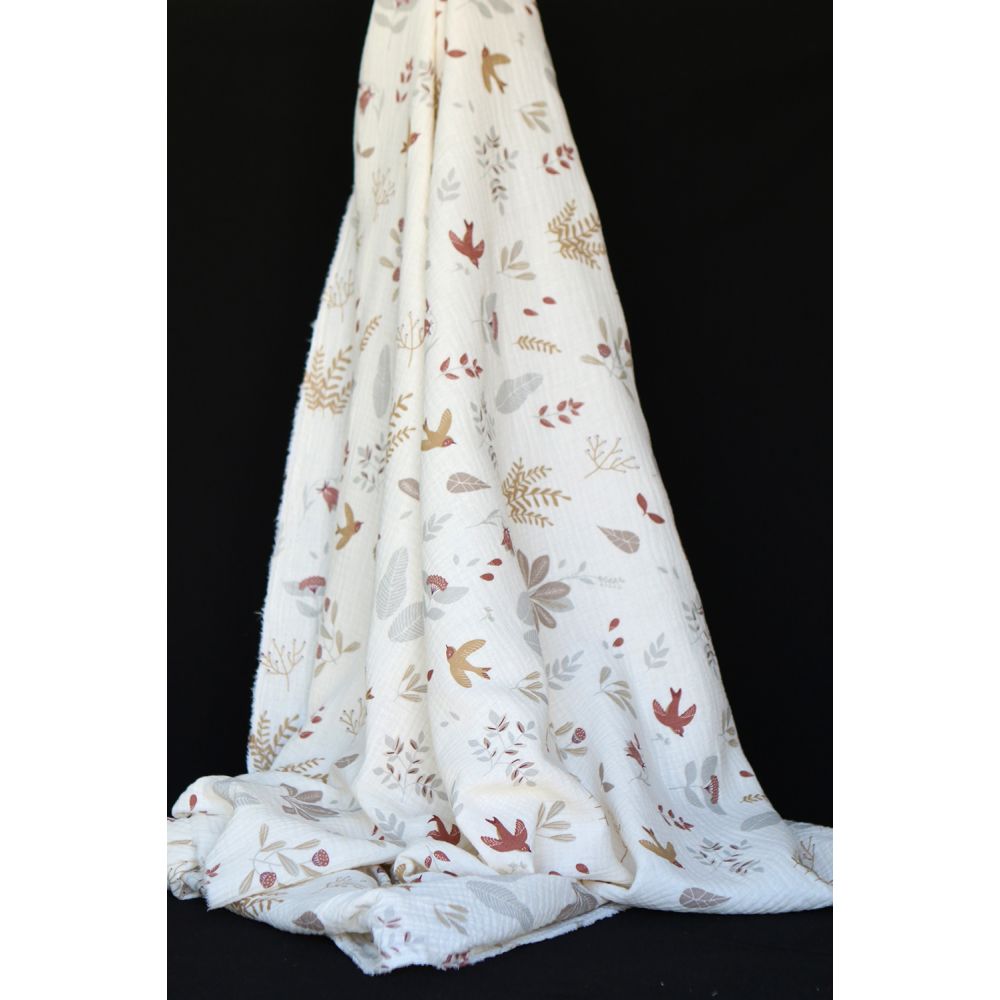 Eliza - Double gaze de coton fond écru