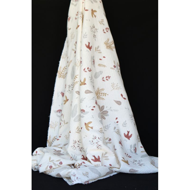 Eliza - Double gaze de coton fond écru