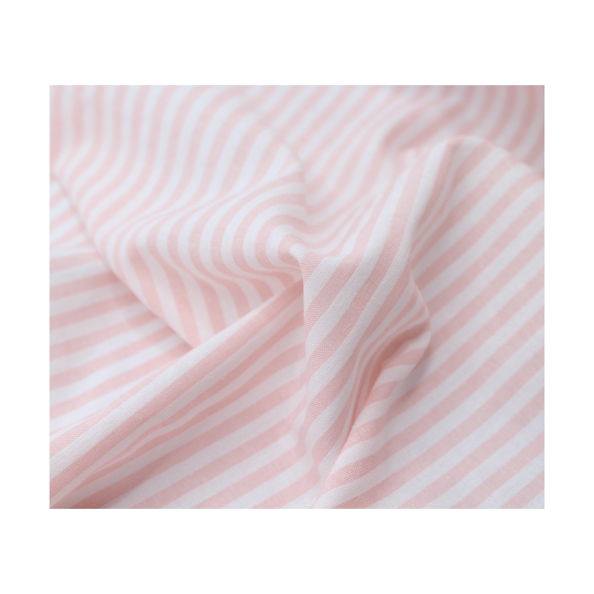 Coton gaufré à rayures coloris rose nude Qualité Oeko-tex - 3 Coton gaufré à rayures coloris rose nude Qualité Oeko-tex - 3