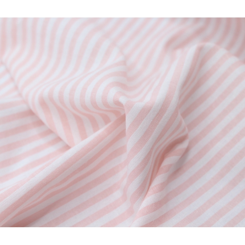 Coton gaufré à rayures coloris rose nude Qualité Oeko-tex - 3