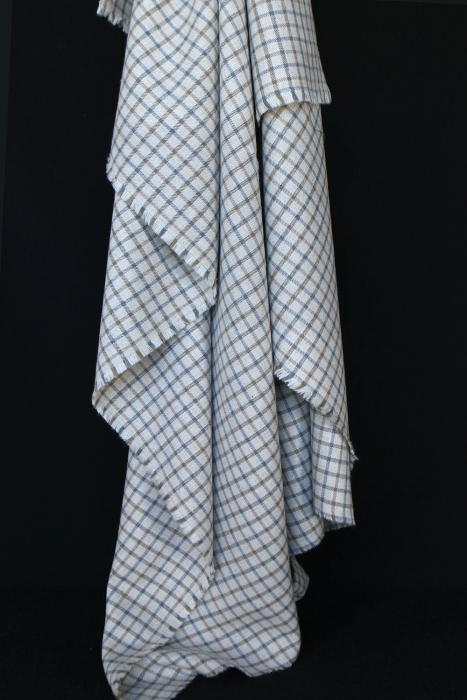 Chris - Coton gratté organique tissage quadrillage