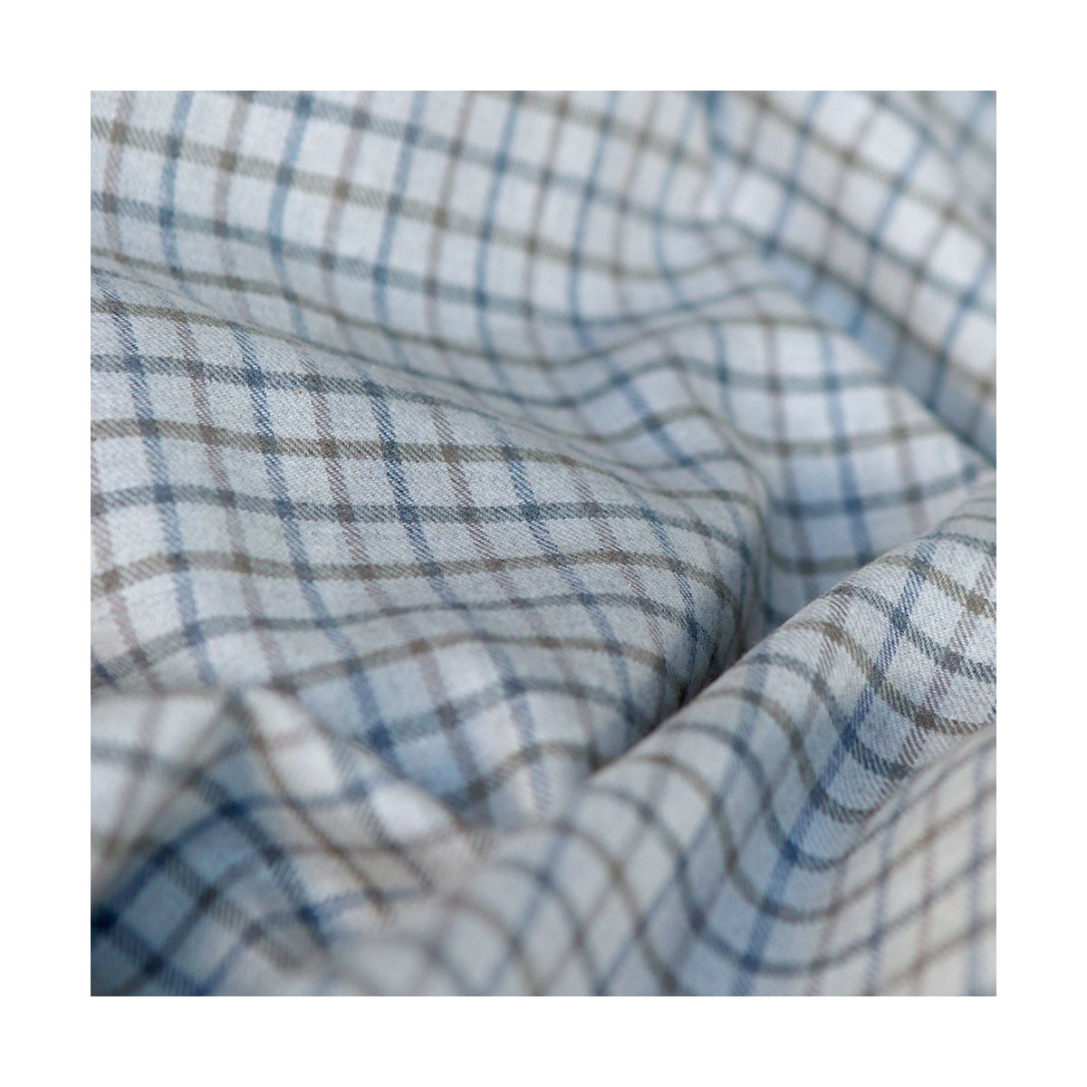 Chris - Coton gratté organique tissage quadrillage