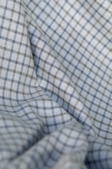 Chris - Coton gratté organique tissage quadrillage