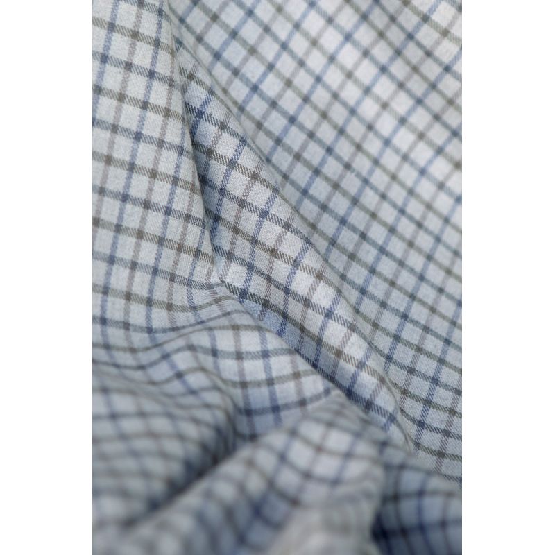 Chris - Coton gratté organique tissage quadrillage