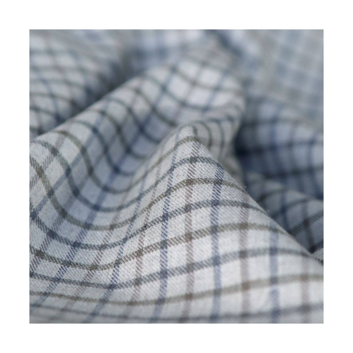 Chris - Coton gratté organique tissage quadrillage