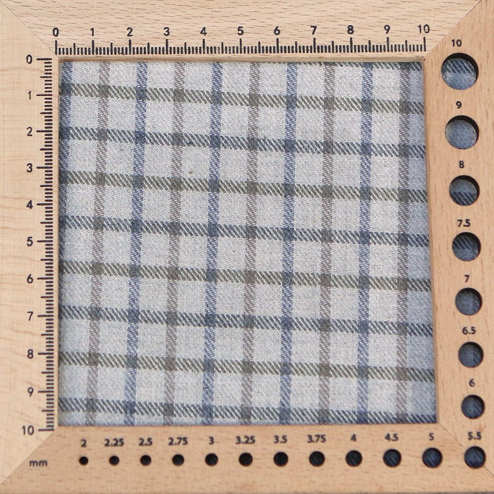 Chris - Coton gratté organique tissage quadrillage