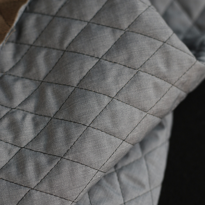 Tissu matelassé velours milleraies coton organique camel