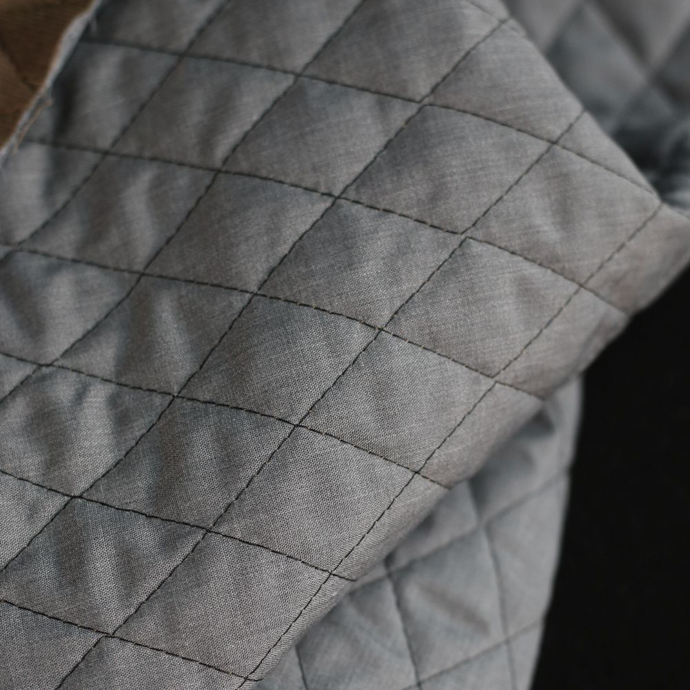 Tissu matelassé velours milleraies coton organique camel