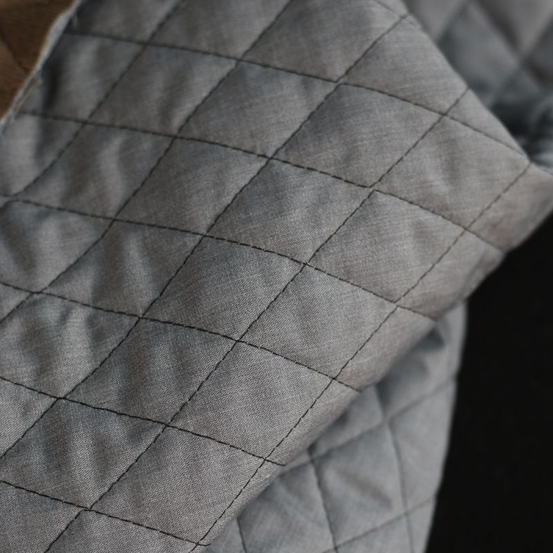 Tissu matelassé velours milleraies coton organique camel