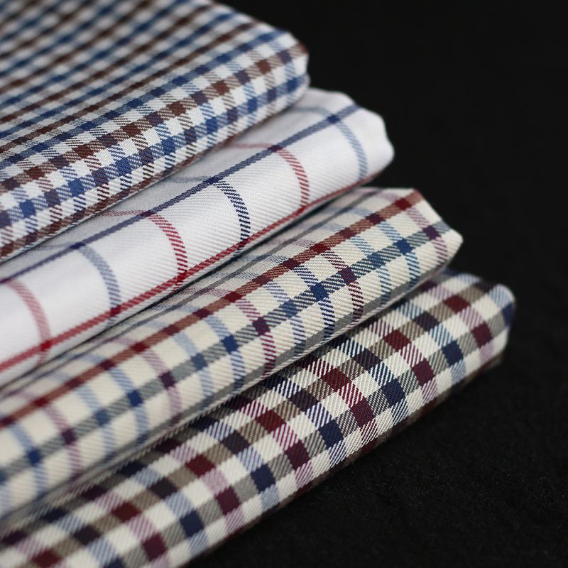 Clifford - Coton gratté organique vichy écru bordeaux et bleu