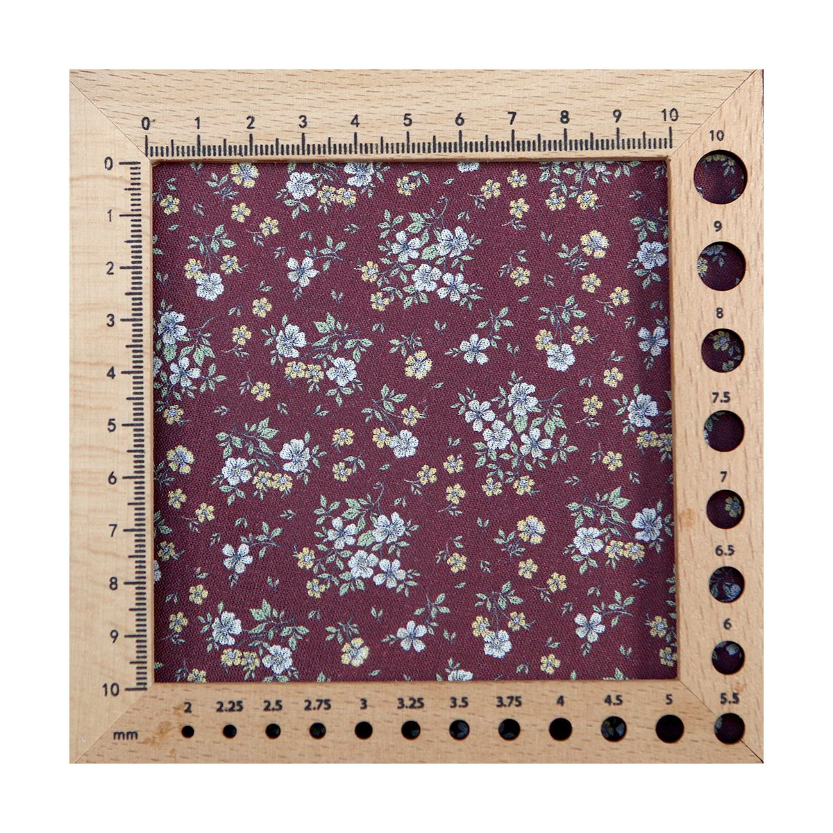 Isaure - Popeline douce coton fleuri bordeaux