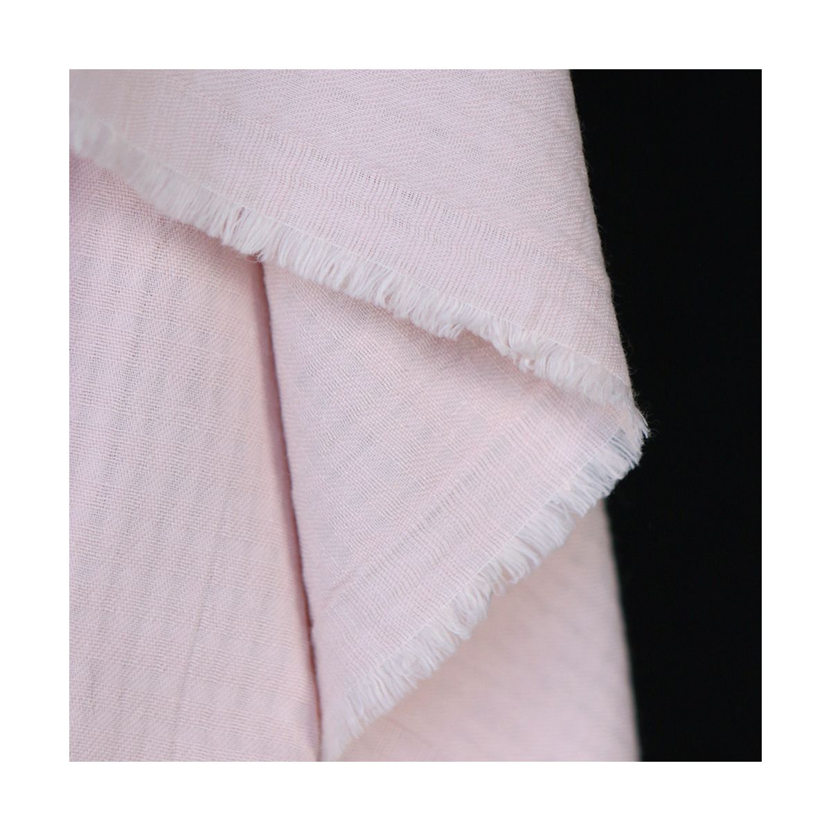 Seersucker / Coton gaufré doux uni rose poudré Seersucker / Coton gaufré doux uni rose poudré