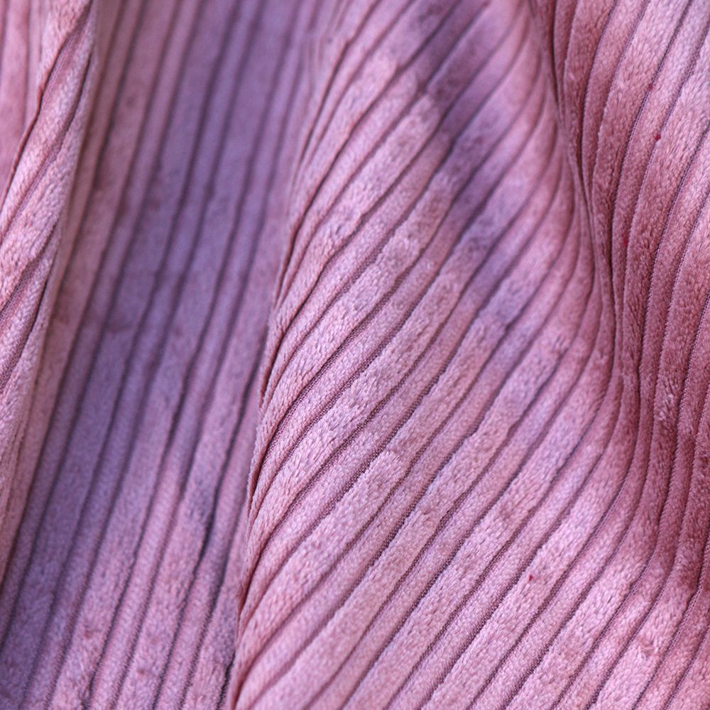 Velours très grosses côtes coton organique coloris vieux rose